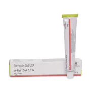 A Ret Gel 0.1% (20 gm) Box/Carton + Tube showing the Front face.