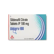 Abhigra Oral Jelly 100 mg Box/Carton showing the Front face.