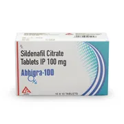 Abhigra Oral Jelly 100 mg Box/Carton showing the Front face.