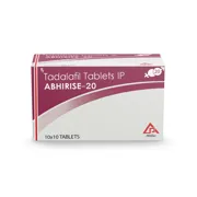Abhirise 20 Mg Box/Carton showing the Front face.