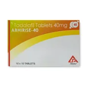 Abhirise 40 mg Box/Carton showing the Front face.