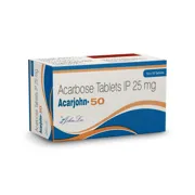Acarjohn 50 Tablet Box/Carton showing the Front face.