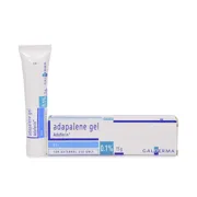 Adaferin Gel 0.1% (15 gm) Tube + Box/Carton showing the Front face.