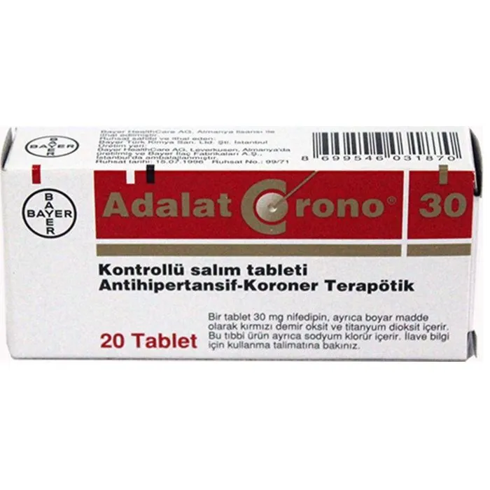 Adalat Crono 30 mg Tablet pack