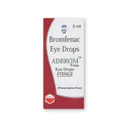 Adbrom 5 ml Eye Drops Bottle showing the Front face.