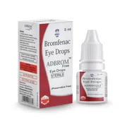 Adbrom 5 ml Box/Carton + Eye Drops Bottle showing the Front face.