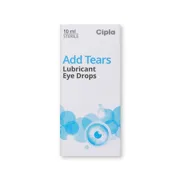 Add Tears 10 ml Eye Drops Bottle showing the Front face.