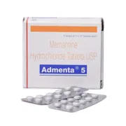 Admenta 5 Mg Box/Carton + Blister Pack showing the Front face.