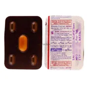 AF 200 Tablet Blister Pack + Strip showing the Front and Back face.