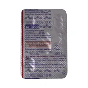 AF 200 Tablet Blister Pack showing the Back face.
