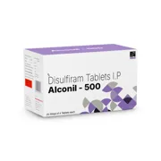 Alconil 500 Mg Box/Carton showing the Front face.
