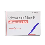 Aldactone 100 Mg Box/Carton showing the Front face.