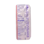 Alerid 10 Mg Blister Pack showing the Back face.