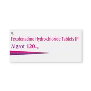 Algrot 120 Mg Tablet Box/Carton showing the Front face.