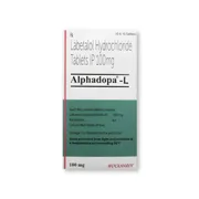 Alphadopa L 100 Mg Tablet Box/Carton showing the Front face.