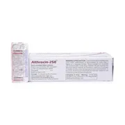 Althrocin 250 Mg Box/Carton + Blister Pack showing the Front and Back face.