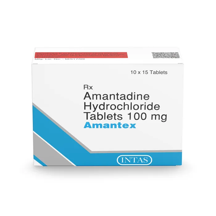 Amantex Tablet Box/Carton showing the Front face.