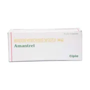 Amantrel 100 Mg Box/Carton showing the Front face.