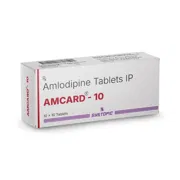Amcard 10 Tablet Box/Carton showing the Front face.