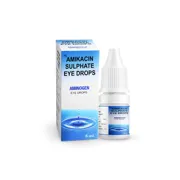 Aminogen 5 ml Box/Carton + Eye Drops Bottle showing the Front face.