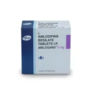 Amlogard 5 Mg Tablet Box/Carton showing the Front face.