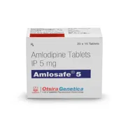 Amlosafe 5 Tablet Box/Carton showing the Front face.