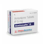 Amlosafe 5 Tablet Box/Carton showing the Front face.