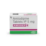 Amodep 5 Tablet Box/Carton showing the Front face.