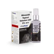 Anasure 5% Solution 60 ml Box/Carton + Bottle showing the Front face.