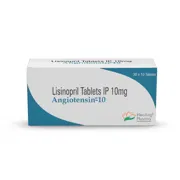 Angiotensin 10 Mg Tablet Box/Carton showing the Front face.