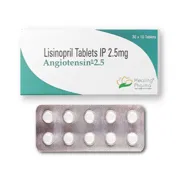 Angiotensin 2.5 Mg Tablet Box/Carton + Blister Pack showing the Front and Back face.