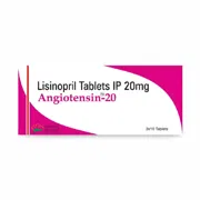 Angiotensin 20 Mg Box/Carton showing the Front face.