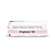 Angizaar 50 Tablet Box/Carton showing the Front face.