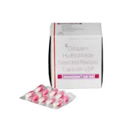 Angizem CD 90 Mg Box/Carton + Blister Pack showing the Front face.