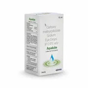 Aqualube 10 ml Box/Carton showing the Front face.
