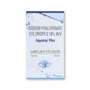 Aquaray Plus 10ml Box/Carton showing the Front face.