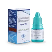 Aquaray Plus 10ml Box/Carton + Eye Drops Bottle showing the Front face.