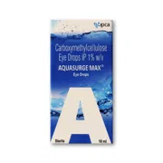 Aquasurge Max 10 ml Box/Carton showing the Front face.