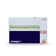 Aristogyl 400 Mg Tablet Box/Carton showing the Front face.