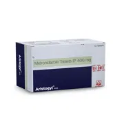 Aristogyl 400 Mg Tablet Box/Carton showing the Front face.