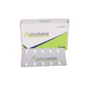 Assurans 20 Mg Box/Carton + Blister Pack showing the Front face.