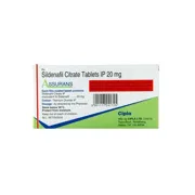 Assurans 20 Mg Box/Carton showing the Back face.