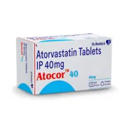 Atocor 40 Tablet Box/Carton showing the Front face.