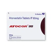 Atocor 80 Tablet Box/Carton showing the Front face.