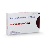 Atocor 80 Tablet Box/Carton showing the Front face.