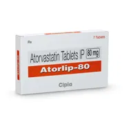Atorlip 80 Mg Tablet Box/Carton showing the Front face.