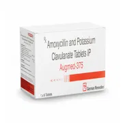 Augmed 375 Mg Tablet Box/Carton showing the Front face.