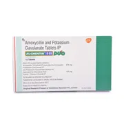 Augmentin 1000 Mg Box/Carton showing the Front face.