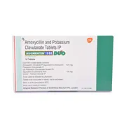 Augmentin 1000 Mg Box/Carton showing the Front face.