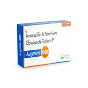 Augmine 1000 Mg Tablet Box/Carton showing the Front face.